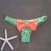 Dollboxx Booty Pop Bow Bikini Bottom - Savage Blue/Green