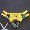 Dollboxx Cheeky Bow Brazilian Bikini Bottom - Maui/Yellow