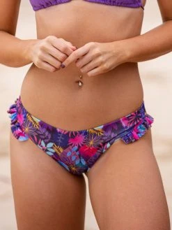 Dollboxx Cheeky Frill Bikini Bottom - Tropicana