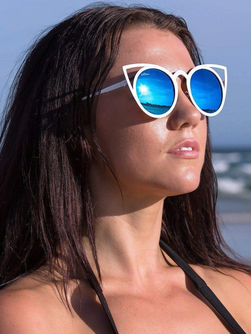 Dollboxx Fleek - Blue Crystal Sunglasses 1 Dollboxx Fleek - Blue Crystal Sunglasses