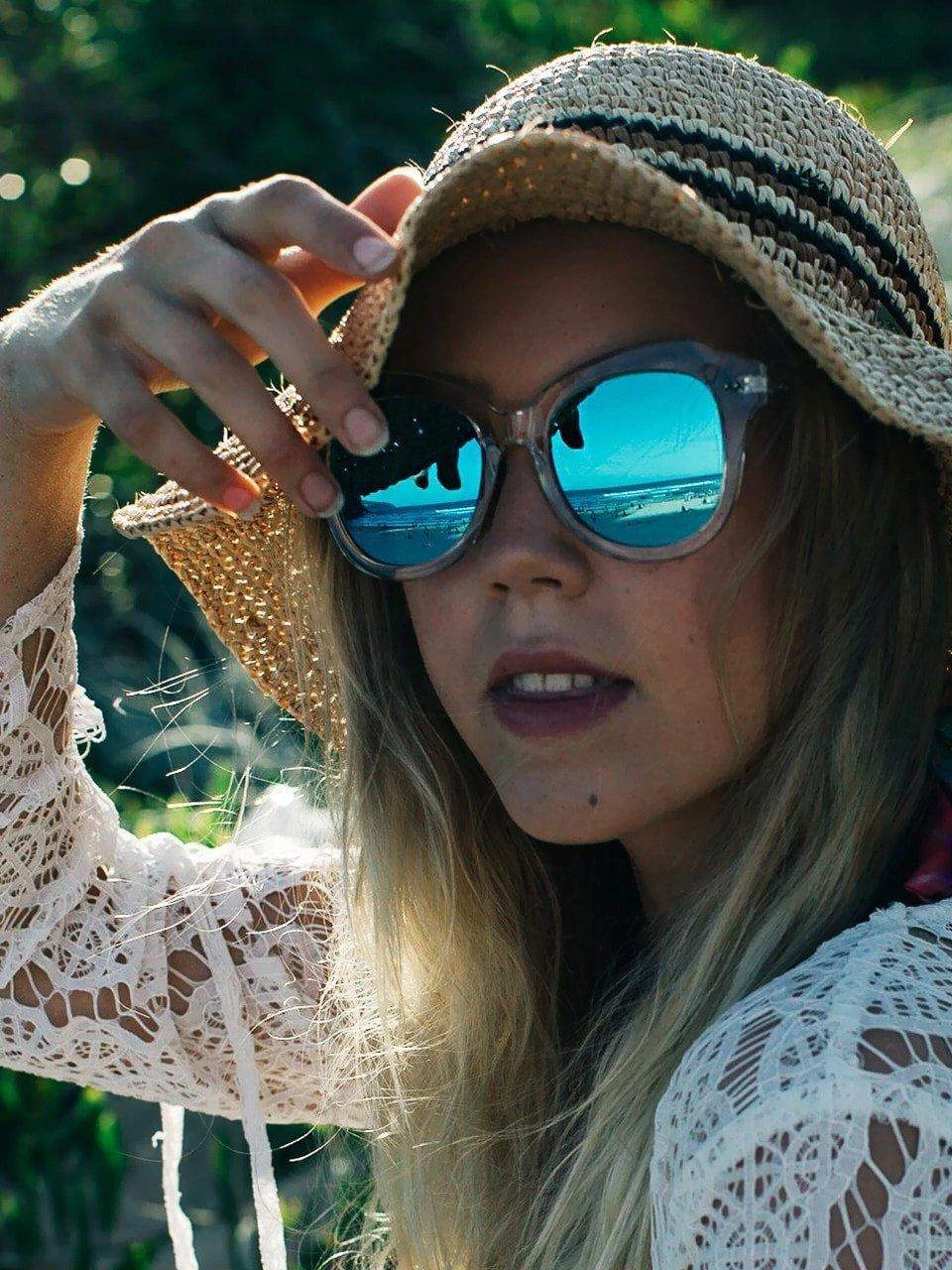 Dollboxx Glow - Blue Mirror Reflective Lens Sunglasses 2 Dollboxx Glow - Blue Mirror Reflective Lens Sunglasses - Image 2