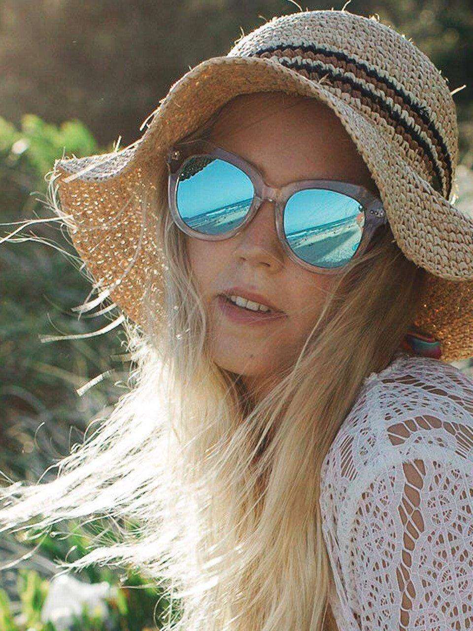 Dollboxx Glow - Blue Mirror Reflective Lens Sunglasses 1 Dollboxx Glow - Blue Mirror Reflective Lens Sunglasses