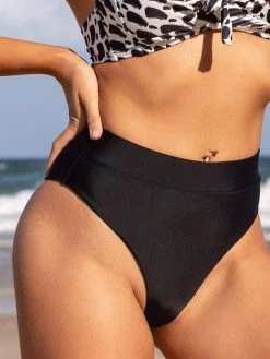 Dollboxx Juicy High Waisted Bikini Bottom - Black -Dollboxx Import Shop Juicy High Waisted Bikini Bottom Black Swimwear dollboxx 5 c3e5085c 66ce 4d04 ac9a cce6080d0cae