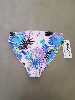 Dollboxx Mami High Waisted Bikini Bottom - Sunset Palms