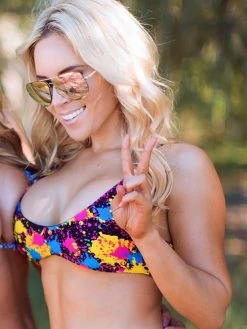 Dollboxx Reversible Adjustable Bralette Bikini Top - Paint Splash -Dollboxx Import Shop Reversible Adjustable Bralette Bikini Top Paint Splash Swimwear dollboxx 8 cca7748b 879d 4ffd a5a9 335a7129e208