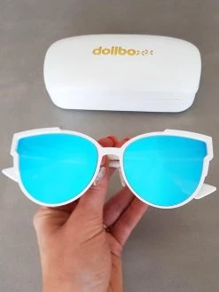 Dollboxx Slay White Luxe - Blue/Aqua Sunglasses -Dollboxx Import Shop Slay White Luxe BlueAqua Sunglasses Sunglasses dollboxx 4