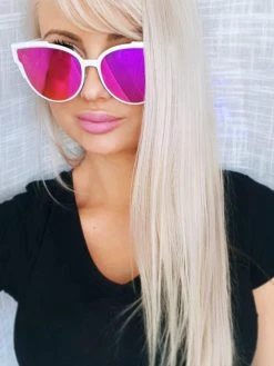 Dollboxx Slay White Luxe - Pink/Orange Sunglasses -Dollboxx Import Shop Slay White Luxe PinkOrange Sunglasses Sunglasses dollboxx 26 8835d1c0 11d8 4fae 8824 6c226549fe39