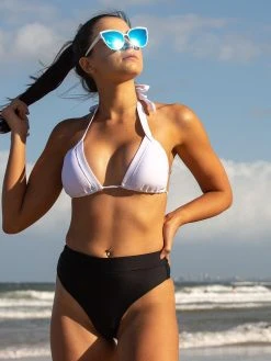 Dollboxx Slide Triangle Bikini Top - White -Dollboxx Import Shop Slide Triangle Bikini Top White Swimwear dollboxx 7 dac47f34 d52d 406b 8876 c5608e5ddca8