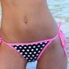 Dollboxx Tie Up Brazilian Bikini Bottom - Polka Party