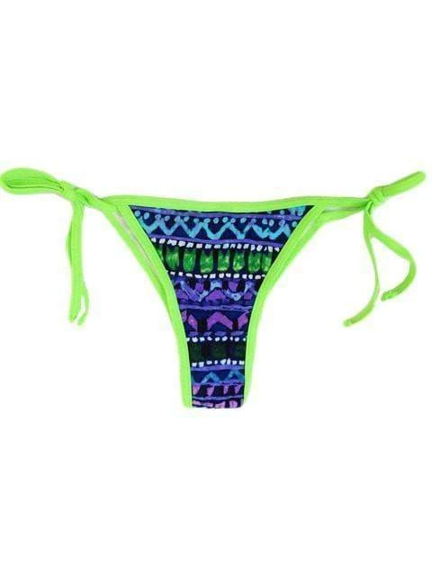 Dollboxx Tie Up Brazilian Bikini Bottoms - Ocean Crush 2 Dollboxx Tie Up Brazilian Bikini Bottoms - Ocean Crush - Image 2